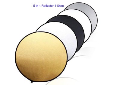 Rollei Profi 5-in-1 Faltreflektor – Oval, 92 X 122 Cm, Mit Diffusor Und 4 Reflektorbezügen