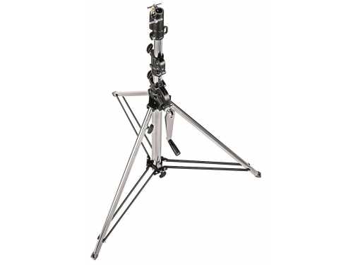 Manfrotto 087NWSHB Wind-Up Short Stativ schwarz Studio / Manfrotto Leuchtenstative Heavy Duty   (sagafoto Foto Studiotechnik und Studioausstattung)