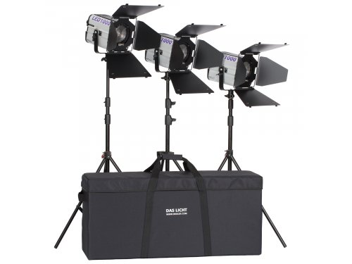 Hedler Triple Kit LED 1000 Hedler Sets   (sagafoto Foto Studiotechnik und Studioausstattung)