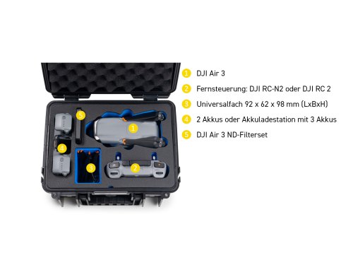 Typ 3000 Air 3 / Air 3S B&W BW Outdoorcase Koffer Dji Mavic  (sagafoto Foto Studiotechnik und Studioausstattung)