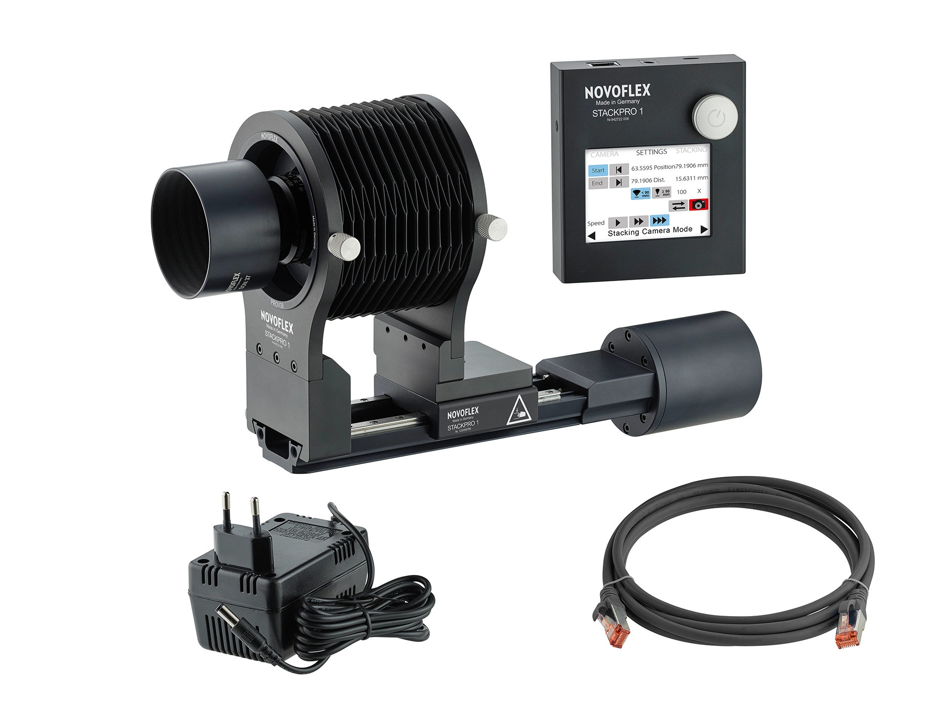 Novoflex STACKPRO 1 Canon EOSR-90 NOVOFLEX Novoflex  Makrofotografie Elektronischer Einstellschlitten  (sagafoto Foto Studiotechnik und Studioausstattung)